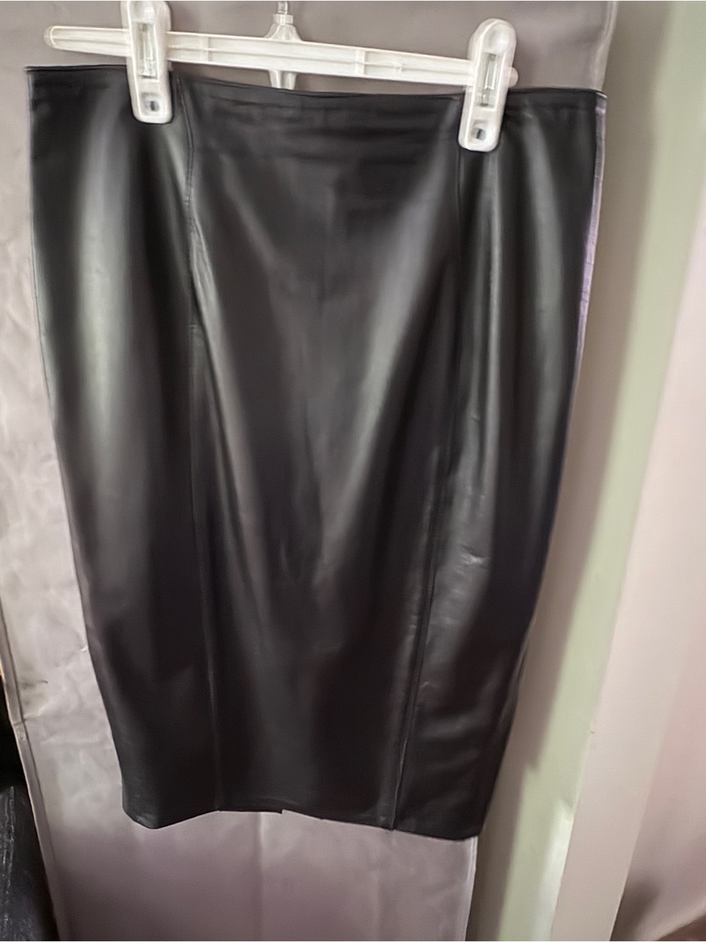 Stormy Leather Black 100% genuine Leather Pencil Skirt